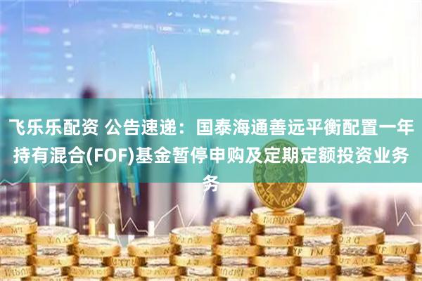 飞乐乐配资 公告速递：国泰海通善远平衡配置一年持有混合(FOF)基金暂停申购及定期定额投资业务