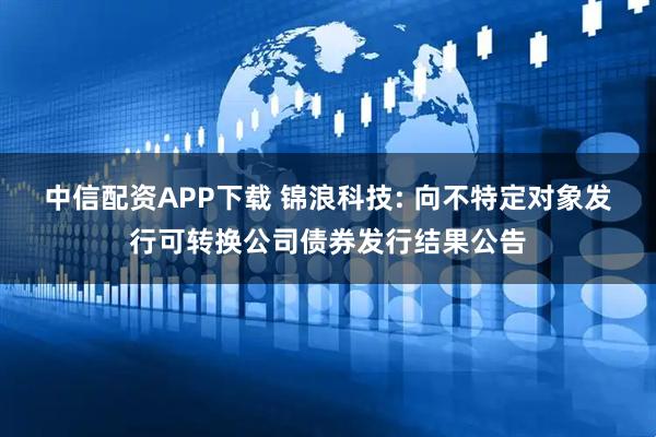 中信配资APP下载 锦浪科技: 向不特定对象发行可转换公司债券发行结果公告